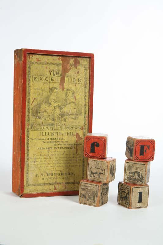 Appraisal: SET OF CHILDREN'S BLOCKS IN ORIGINAL BOX Lettered and numbered