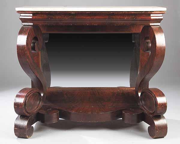 Appraisal: An American Classical Mahogany Pier Table c Philadelphia the original