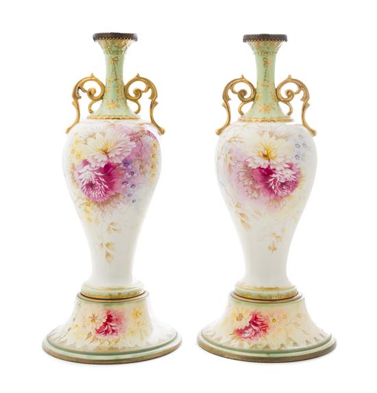 Appraisal: Sale Lot A Pair of French Porcelain Vases th century