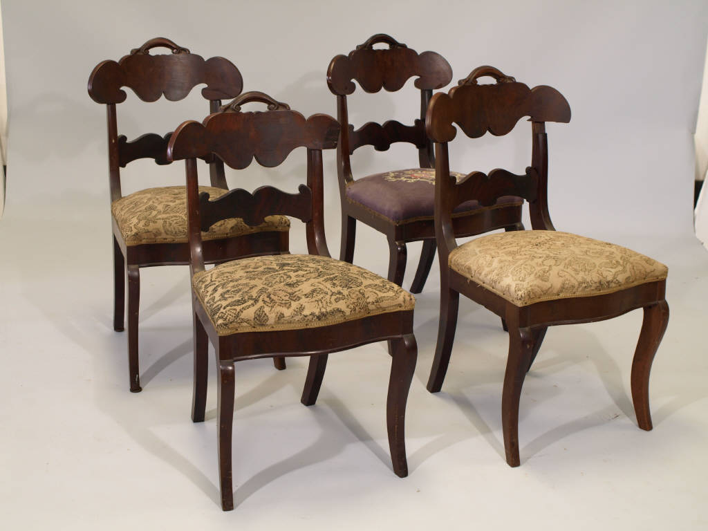 Appraisal: Set of Four Parlor Chairs att Thomas Day Milton NC