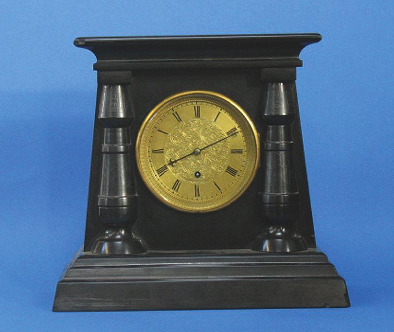 Appraisal: A VICTORIAN EGYPTIAN REVIVAL MANTEL CLOCK with a gilt metal