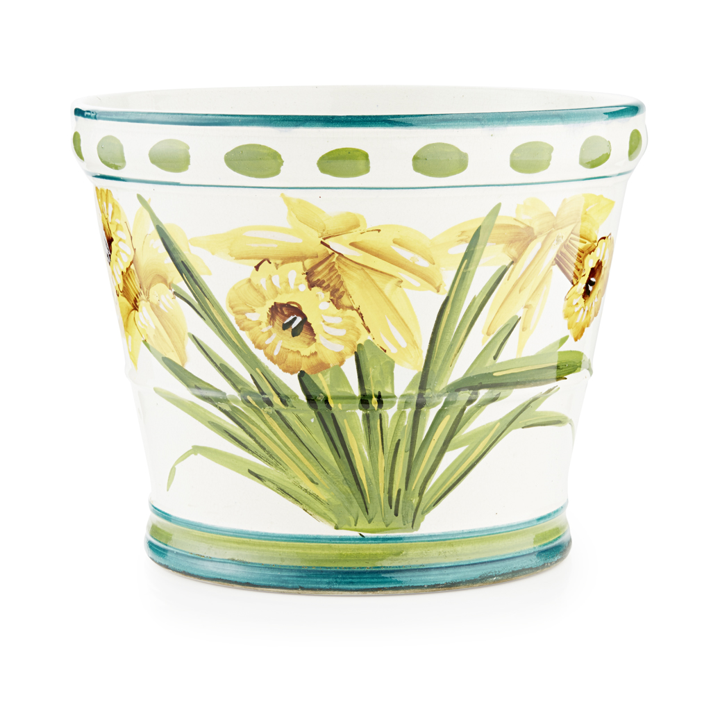 Appraisal: A LARGE WEMYSS WARE STUART FLOWER POT 'DAFFODILS' PATTERN EARLY