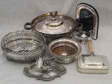 Appraisal: Silver plate A Roman lamp style table lighter a toasted