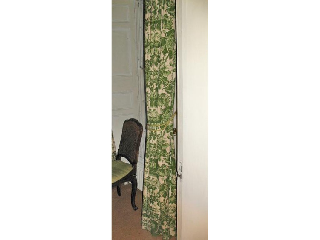 Appraisal: THE DINING ROOM TWO PAIRS OF FULL LENGTH CURTAINS supplied