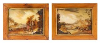 Appraisal: Collection of Dutch Verre glomis Paintings Dutch School th century