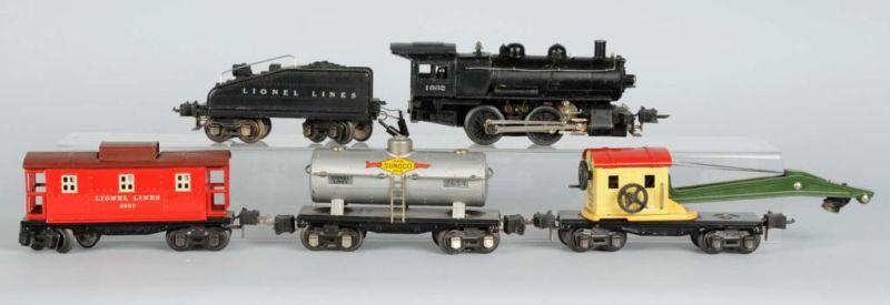 Appraisal: Lionel O-Gauge Switcher Freight Train Set Description Tin-plate Includes steam