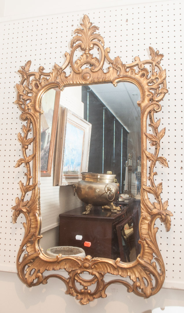 Appraisal: Gilt wood wall mirror Undernumber