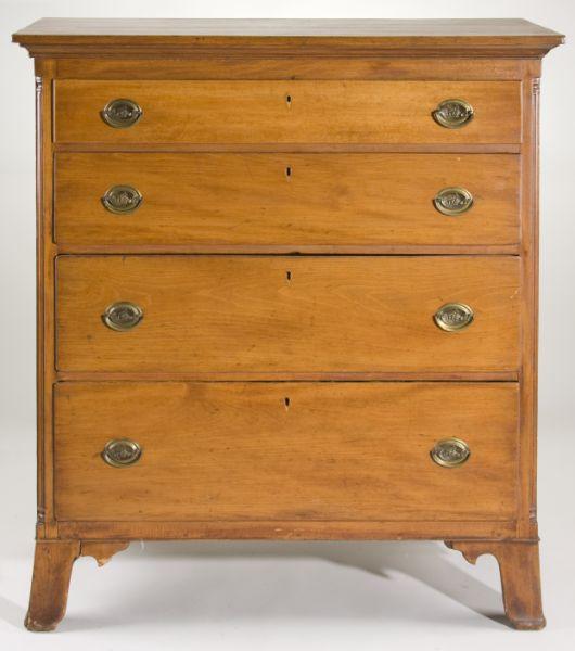 Appraisal: Federal Chest of Drawers early th c maple with white