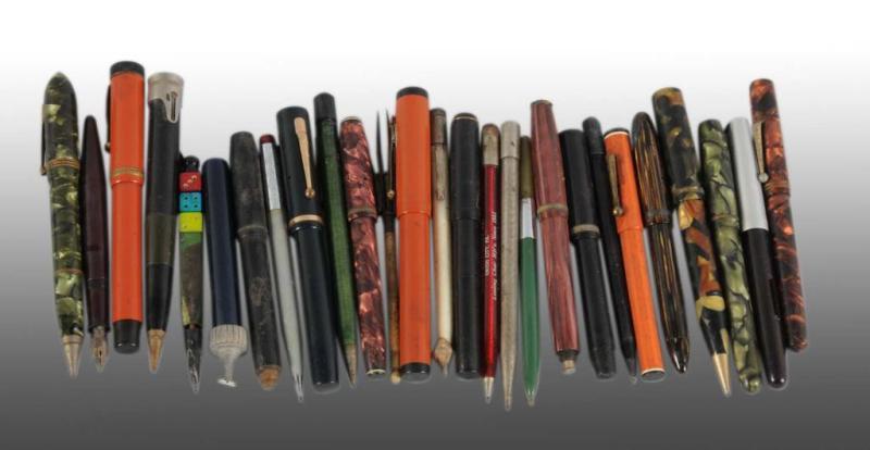 Appraisal: Lot of Fountain Pens Pencils Description Includes over pens and