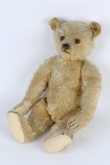 Appraisal: A 'S STEIFF BLOND TEDDY BEAR button to ear cm