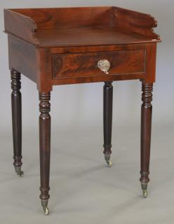 Appraisal: Sheraton mahogany one drawer stand circa ht in wd in