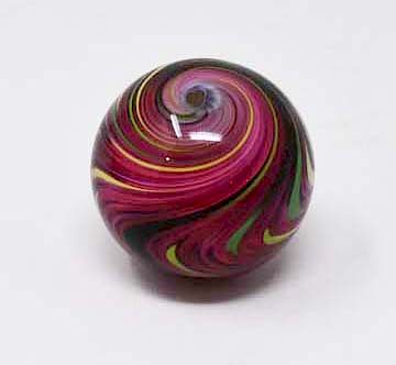 Appraisal: Signed Mark Matthews art glass marble Signed Mark Matthews art