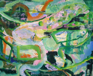 Appraisal: Yvonne Hindle b - River Skwark oil on canvas x