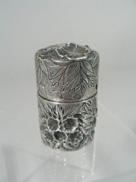 Appraisal: S Kirk Son Silver Sewing Thread Case probably Baltimore coin