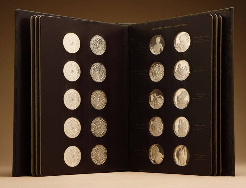 Appraisal: The Genius of Michelangelo set of sixty sterling silver medallions