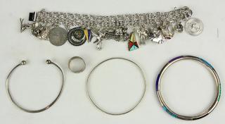 Appraisal: Lot of Collection of gem sterling and metal jewelry Lot