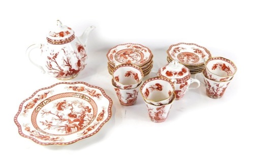 Appraisal: A Coalport Indian Tree Coral pattern part tea service comprising