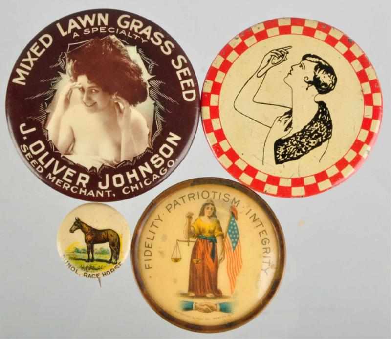 Appraisal: Lot of Assorted Advertising Pieces Includes two pocket mirrors one