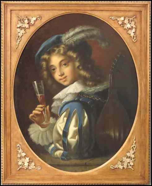 Appraisal: J LUCAS POLISH B OVAL PORTRAIT OF A BOY WITH