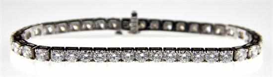 Appraisal: Diamond-set line bracelet forty-one round brilliant-cut diamonds ctw color G-H