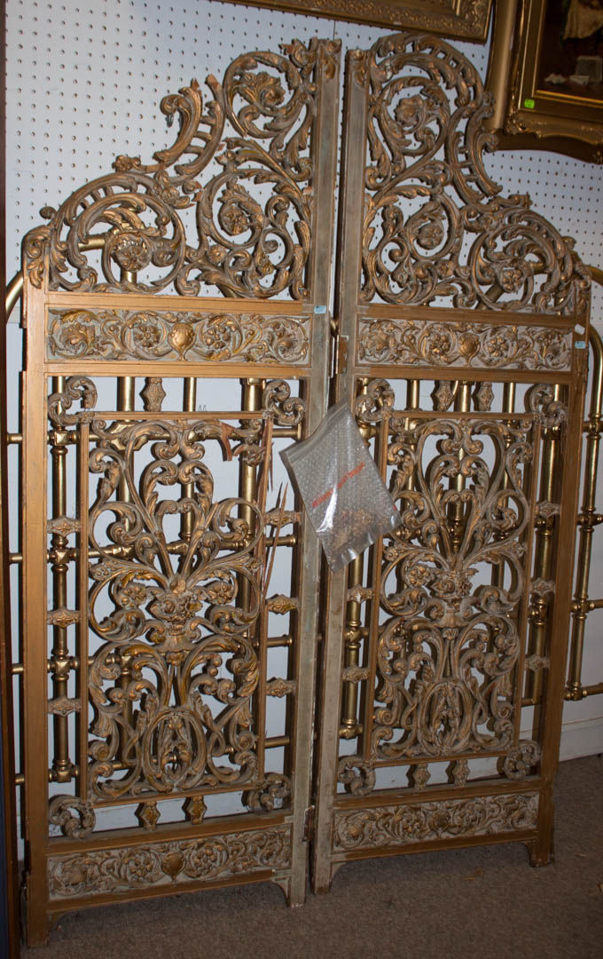 Appraisal: Pair of carved wood doors as are