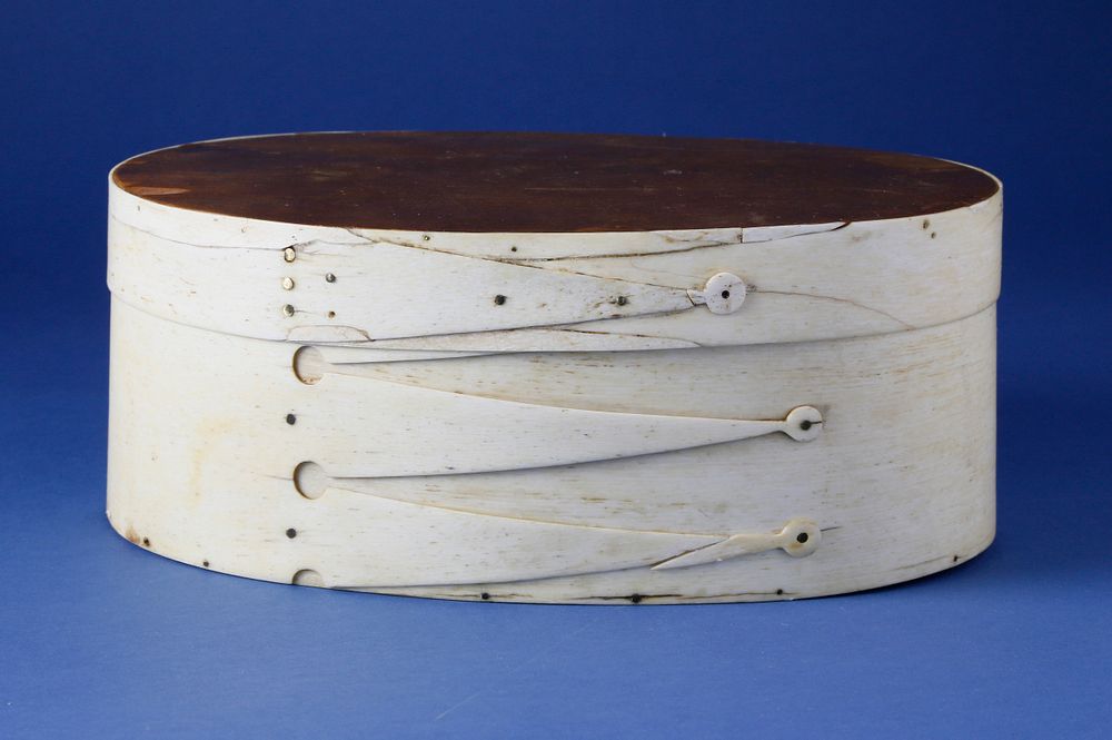 Appraisal: Whaler Made Panbone and Wood Ditty Box circa Whaler Made