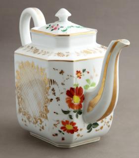 Appraisal: Old Paris Porcelain Teapot th c with gilt and floral