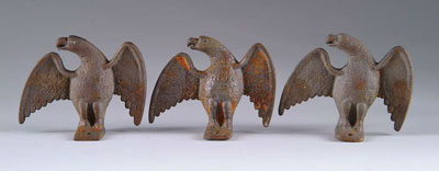 Appraisal: LOT OF CAST IRON ICE EAGLES Three identical castings showing