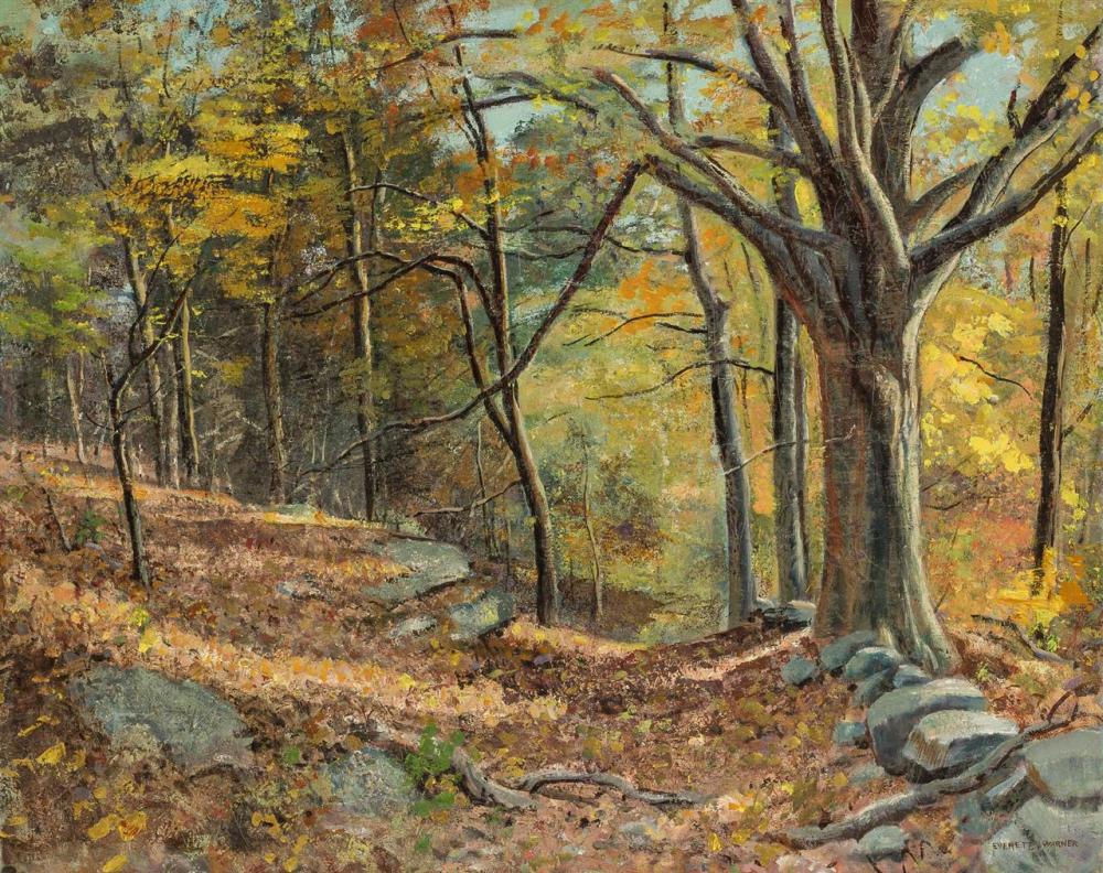 Appraisal: EVERETT LONGLEY WARNER American - Woodland oil on canvas signed