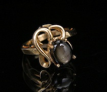 Appraisal: A Ladies' Gold Black Star Sapphire Ring k yellow gold