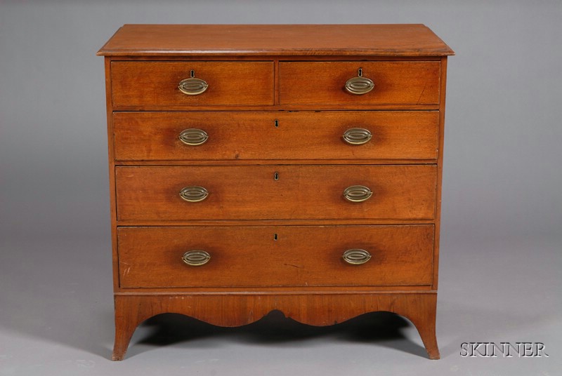 Appraisal: George III Mahogany Chest of Drawers early th century rectangular