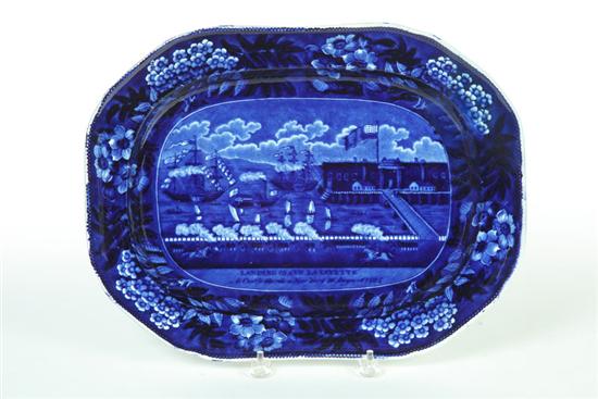 Appraisal: HISTORICAL BLUE STAFFORDSHIRE PLATTER England nd quarter- th century Deep