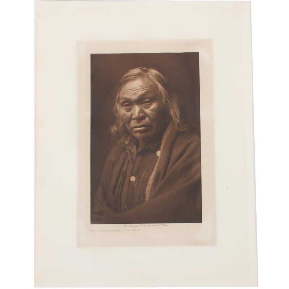 Appraisal: EDWARD SHERIFF CURTIS AMERICAN - NOT GRIZZLY BEAR - KUTENAI