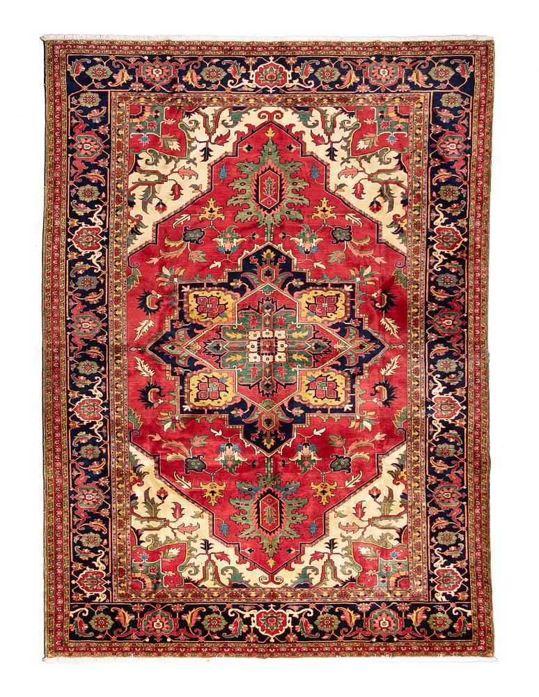 Appraisal: An Indo-Heriz Wool Rug An Indo-Heriz Wool Rug Second Half