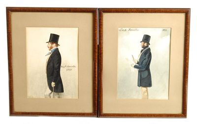 Appraisal: A pair of watercolours 'Viscount Somerton ' and 'Lord Forester