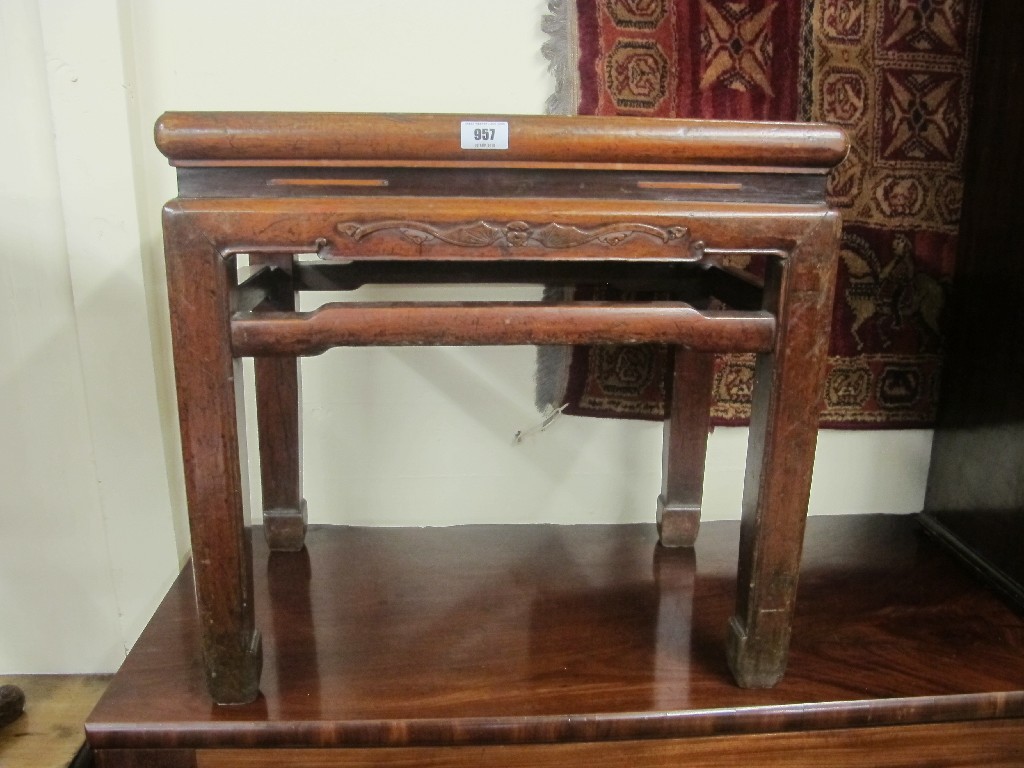 Appraisal: th century Chinese hardwood low table