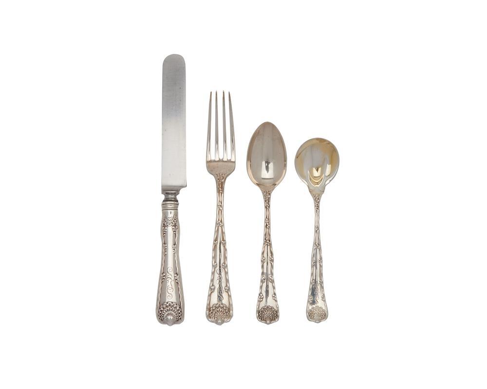 Appraisal: TIFFANY CO Partial Flatware Service Wave Edge pattern Charles T