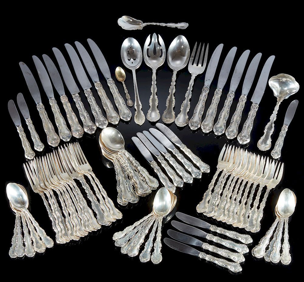 Appraisal: Gorham Sterling Silver Flatware Strasbourg Pattern ozt piece Gorham sterling