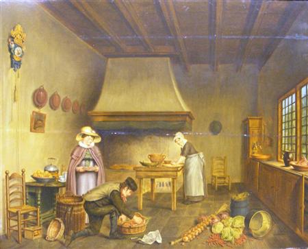 Appraisal: JOHANNES JACOBUS BERKMAN DUTCH - PREPARING LUNCHEON Signed and dated