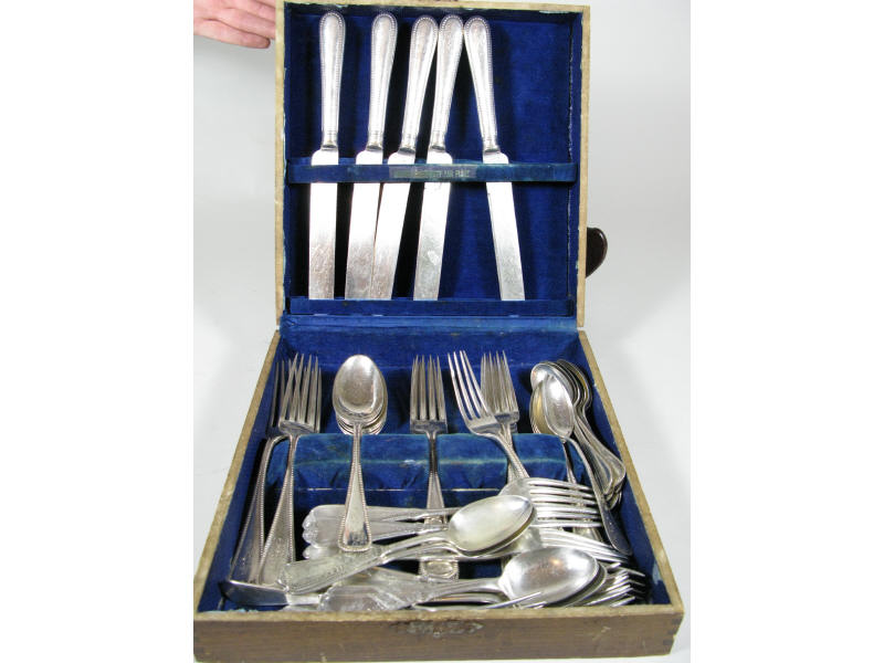 Appraisal: Partial Sterling Silver Flatware Service including a beaded edge pattern