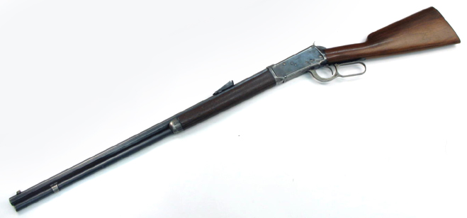 Appraisal: WINCHESTER MODEL LEVER ACTION RIFLE wcf - caliber octagonal nickel