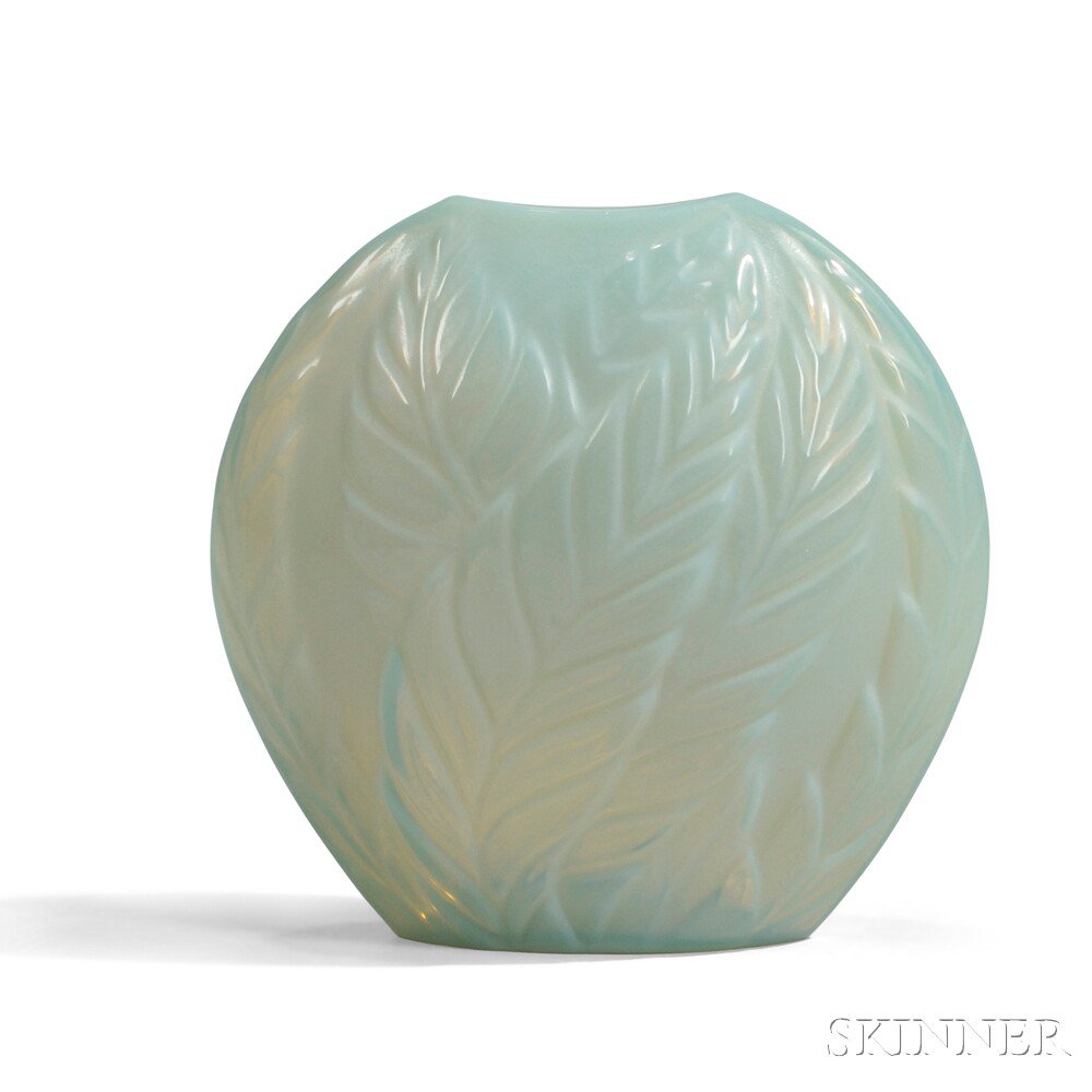 Appraisal: Lalique Vase Art glass France th century Molded opalescent glass