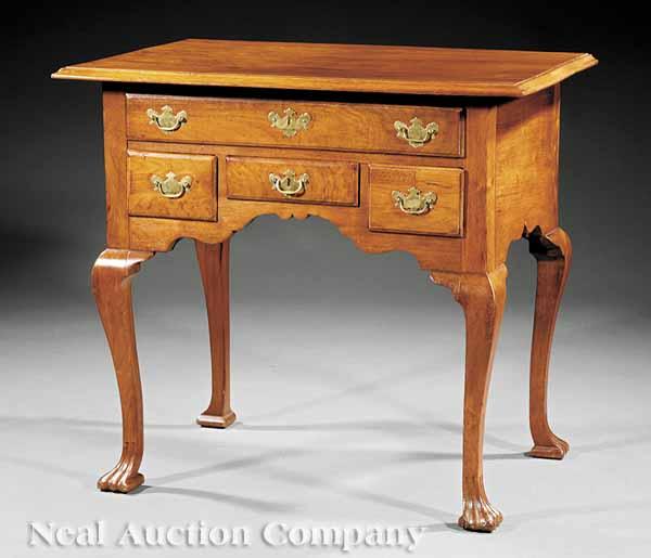 Appraisal: An American Chippendale Walnut Dressing Table mid- th c possibly