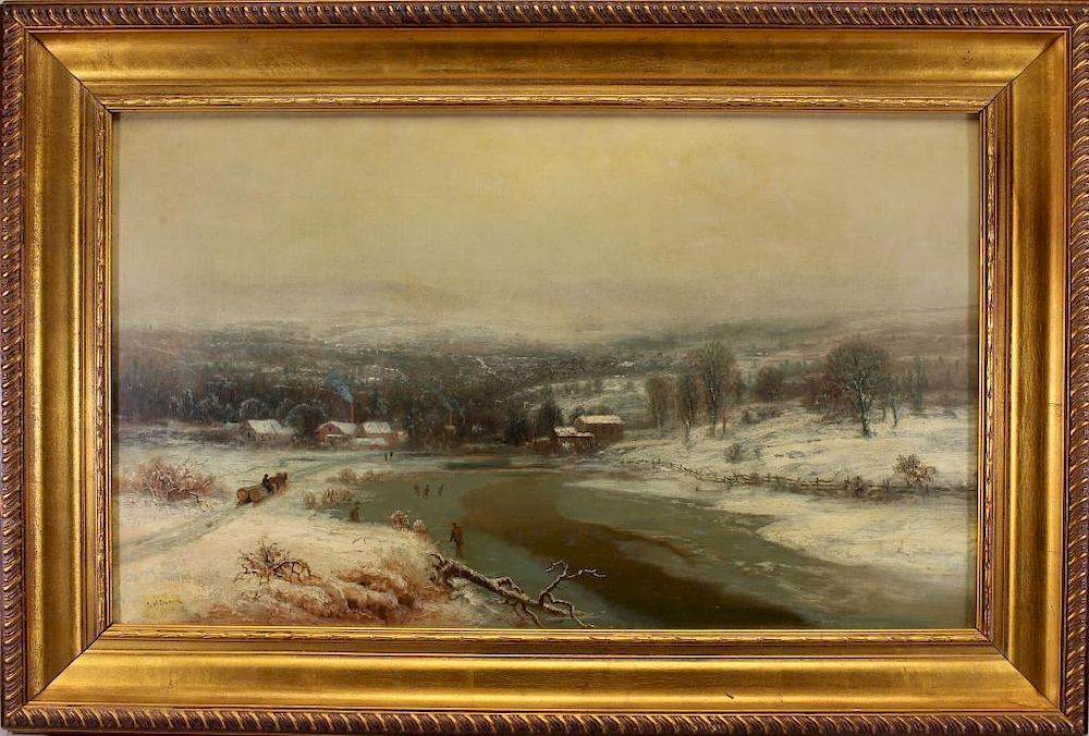 Appraisal: George Durrie Connecticut - George Durrie Connecticut - Oil on