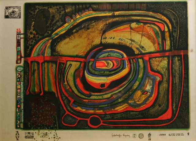 Appraisal: Friedensreich Hundertwasser Austrian - Snowy Day screen print title in