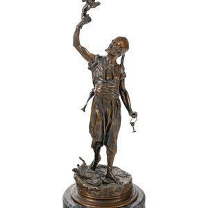 Appraisal: After Pierre Jules M ne French - The Falconer bronze