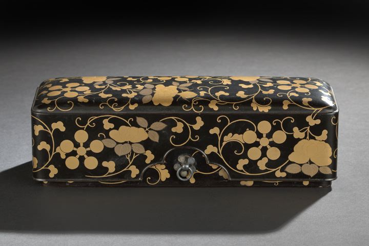 Appraisal: Good Japanese Lacquered Wood Document Box Meiji Period - the