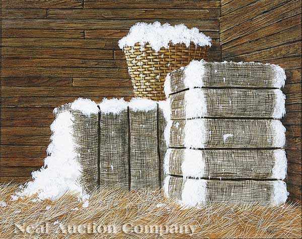 Appraisal: Bill Burkett American Alabama th c Bales of Cotton egg