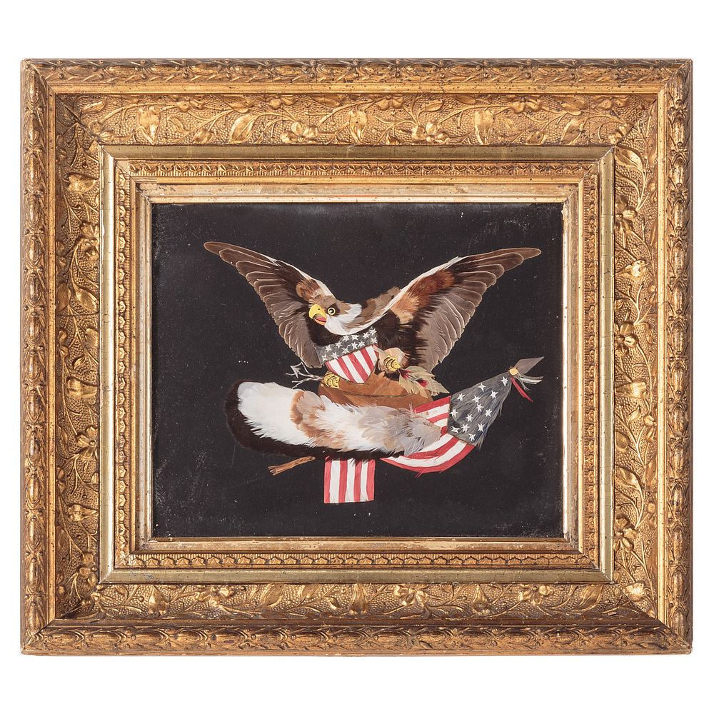 Appraisal: Painted Bird Feather Great Seal of the U S Late