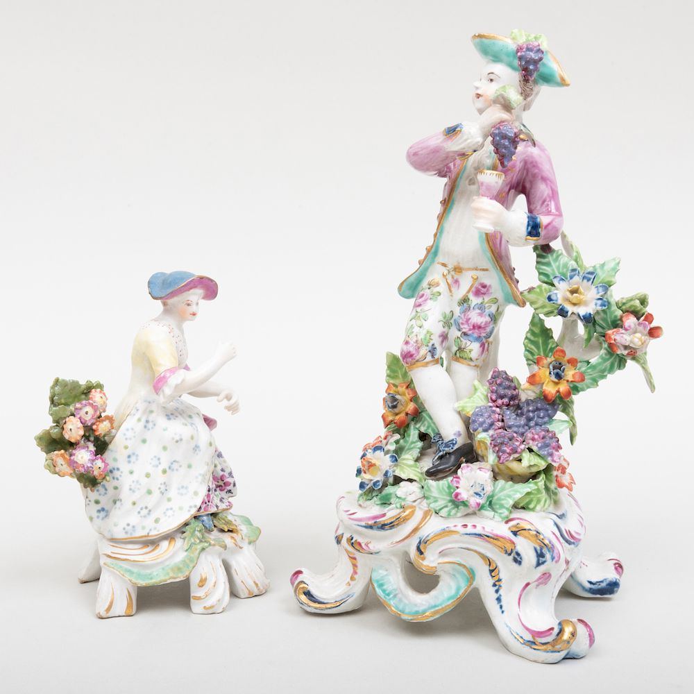 Appraisal: Bow Porcelain Figure Emblematic of Autumn and a Figure of